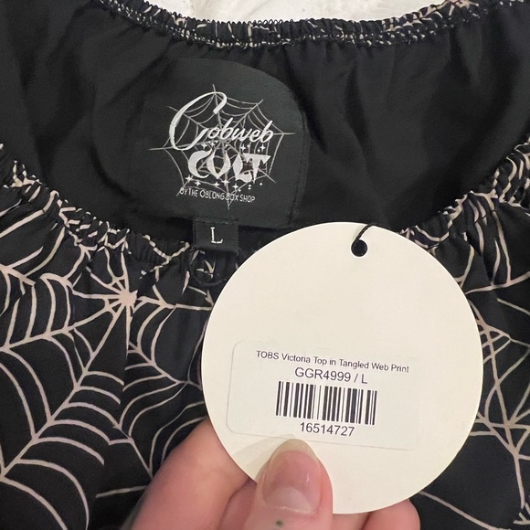 Cobweb CVLT Oblong Box Tangled Web Victoria Top Spiderweb Print BNWT - Picture 5 of 9